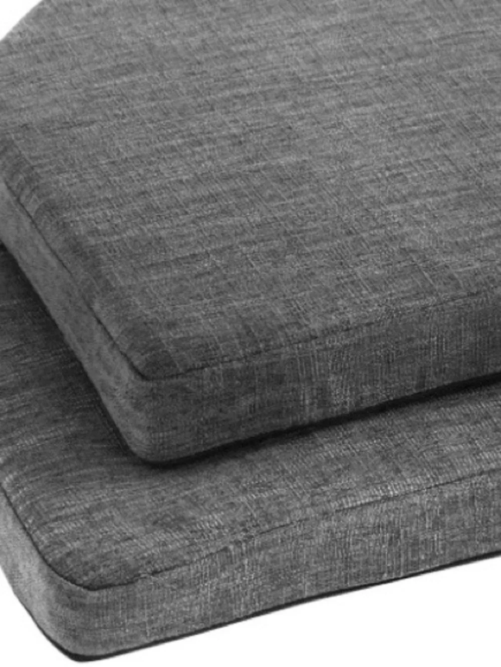 Indoor Chair Cushion Pads with Ties Non-Slip 16x16x2” (2-Pack) - Dark GRAY